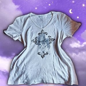 Grunge Skull Oversized Shirt